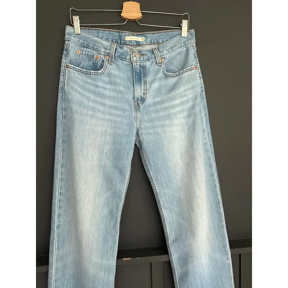 Levi's Low Pro Straight Jeans Cotton Blue Jeans Size 26